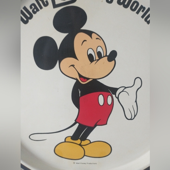 Vintage 1970s Walt Disney World - Mickey Mouse Metal/Enamel Tray - Picture 6 of 8